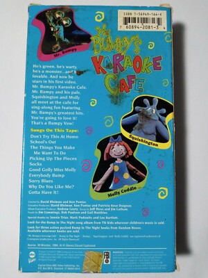 Mr Bumpy's Karaoke Cafe VHS Tape 1994 Claymation Rare Cult OOP