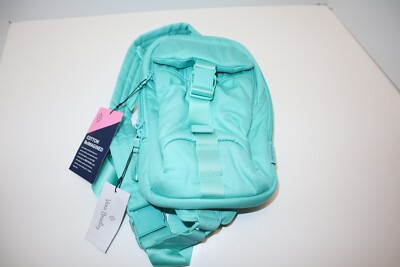 Vera Bradley UTILITY SLING BACKPACK Recycled Cotton TURQUOISE SKY Brand New TAGS