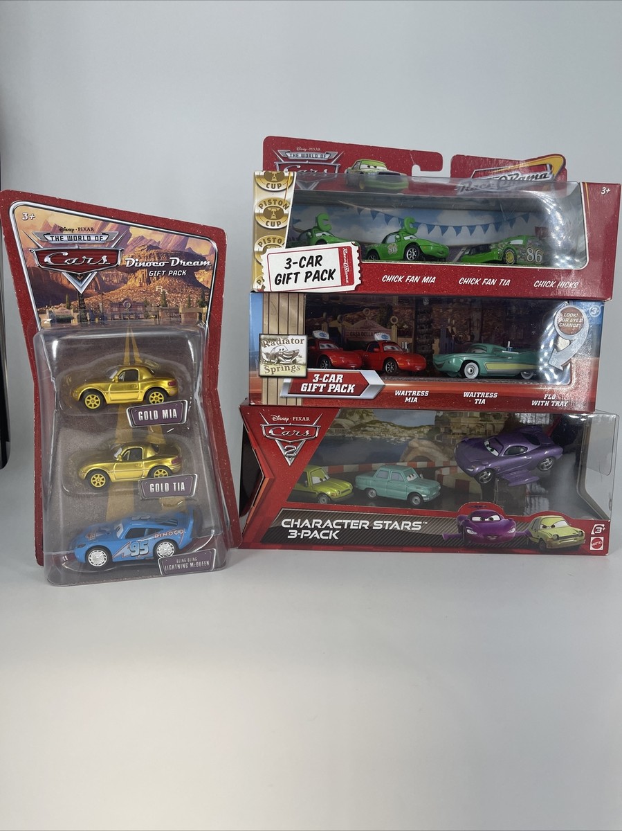 Disney Pixar Cars 3 Car Pack Lot Mia Tia Chick Flo Lightning