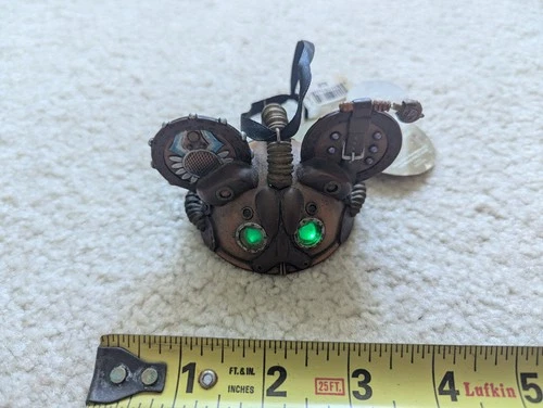 Disney Steampunk Ear Hat Ornament Retired Costa Alavezos light up mickey NWT art
