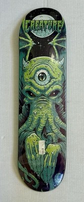 Creature Skateboards Limited Edition Rise of Cthulu Deck with Poncho Rare /400