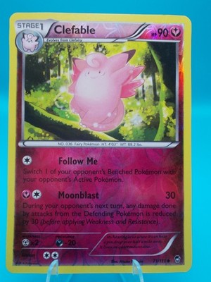 Clefable 71/111 XY - Furious Fists Pokémon TCG Reverse Holo Near Mint/Mint