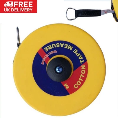 30M Fiberglass Surveyor Tape Measure Builders Metric Imperial Measuring Tapes UK