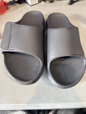 OOFOS Ooahh Sport Flex Men's Size 8 Sandal Adjustable Strap Slides Gray Comfort