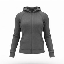 Tek Gear DRYTEK Women's Full Zip Hoodie XL Gray Hooded Pockets Activewear