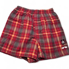 Vintage Embroidered Mickey 90s Disney Mickey Unlimited Plaid Shorts Made in USA