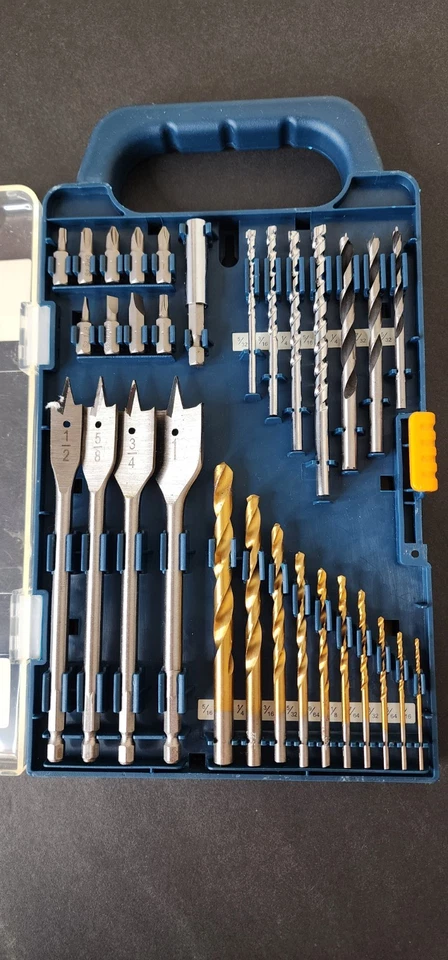 Kit de acessórios de perfuração e direção Ryobi 31 peças brocas de pá de alvenaria de titânio - Imagem 3 de 4