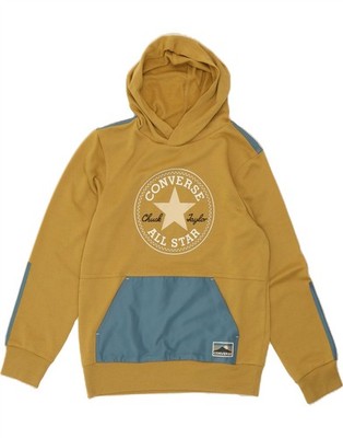 Converse Jungen Grafik Hoodie Pullover 12-13 Jahre Large gelb Colourblock CX07