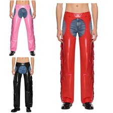 Men Trousers Themed Party Pants Holidays Cowboy Chaps Vintage Bottoms Fashion
