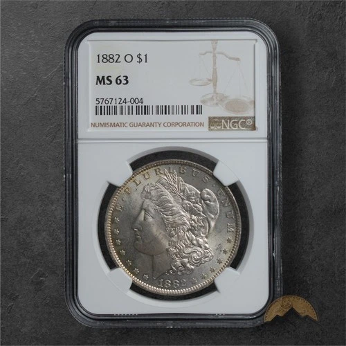 1882-O Morgan Silver Dollar $1 - NGC MS63 - New Orleans