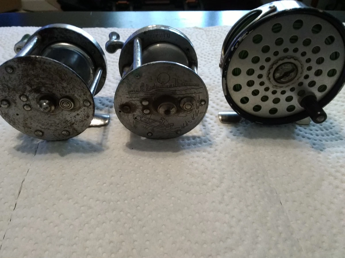 Moulinet Pêche à La Mouche Vintage Martin Auto N°3 - Brevet 1923, USA, état Usage