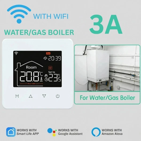 Water Gas Boiler WiFi Thermostat Smart Programmable Central Underfloor Heating,u