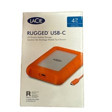 LaCie Rugged USB-C, 4TB, Portable External Hard Drive for Mac & PC (STFR4000800)