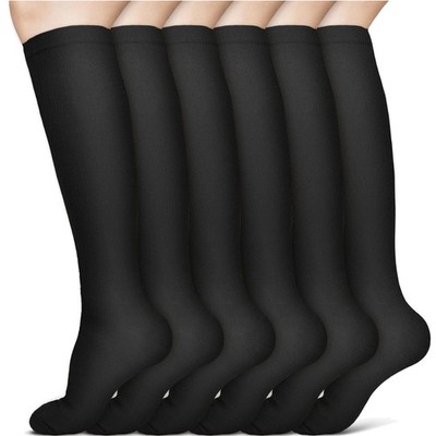 Kompressionsstrümpfe Damen Herren 6er Set Schwarz 15 20 Mmhg Medizinisch Bequem