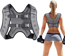 Prodigen Weighted Vest for Women and Men 12 Lbs with Reflective 12lbs, Gray