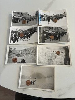 27e BCA 8 PHOTOS VERS 1950 CHASSEURS ALPINS DÉFILÉS ANNECY & GLACIER
