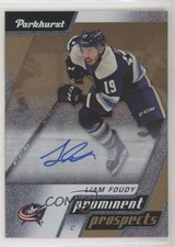 2020-21 Upper Deck Parkhurst Prominent Prospects Gold Liam Foudy #PP2 Auto ba4