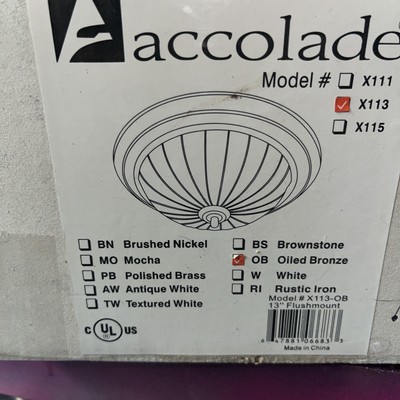 Accolade X113 Oiled Bronze 16  Flush Mount (Model X113)