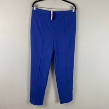 Ann Taylor The Natalie Pant Size 8 Blue Slim Ankle Side Zip High Rise