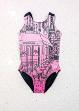 2024 PARIS OLYMPICS GK ELITE Gymnastic Dance Leotard large France EIFFEL TOWER