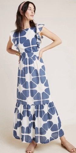 Preowned Anthropologie The Odells The Seville Maxi Dress Size L
