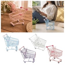 Mini Shopping Cart Small Supermarket Cart Funny Easy to Push Pretend Play