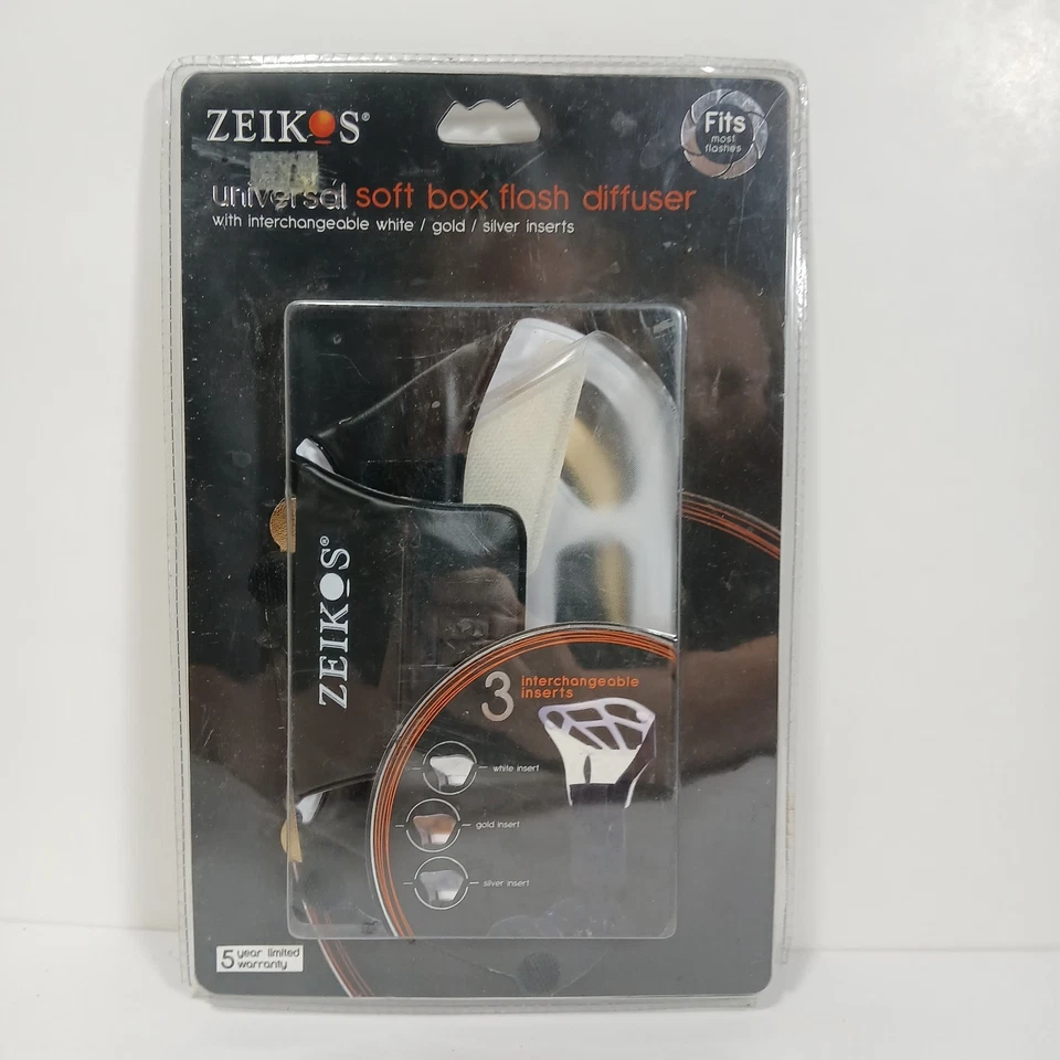 Zeikos Universal Soft Box Flash Diffuser White Gold & Silver Inserts - Image 2 of 3