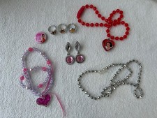 Paquete 8 Joyas Princesas Disney Niños: Collares, Clip en Pendientes, Pin