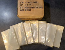 Postcard Sleeves Pkgs of 100, NIP 2 mil 3 3/4 x 5 3/4
