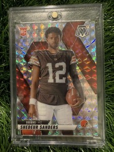 2025 Panini Mosaic Shedeur Sanders Silver Mosaic Prizm Rookie RC Variation #290