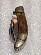 knife frost cutlery surgical steel 2 blade bone handle pocket knife