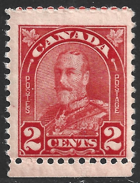 Canada, Scott #165a, 2c King George V, TII, MNH