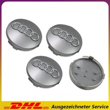 4x 60mm 4B0601170 Nabendeckel Grau Radkappen Felgendeckel Nabenkappe A4 A6 Q5 Q7