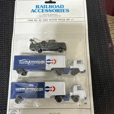 HO Scale Bachmann 2302 Motor Truck Set #1 North American Trailers Tow Truck NOS