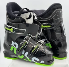 Rossignol J3 Kids Ski Boots - Size 21.5 - Green & Black