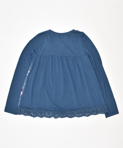 ABERCROMBIE & FITCH Girls Tunic Top 11-12 Years Blue Floral Polyester QB07 - Picture 2 of 3
