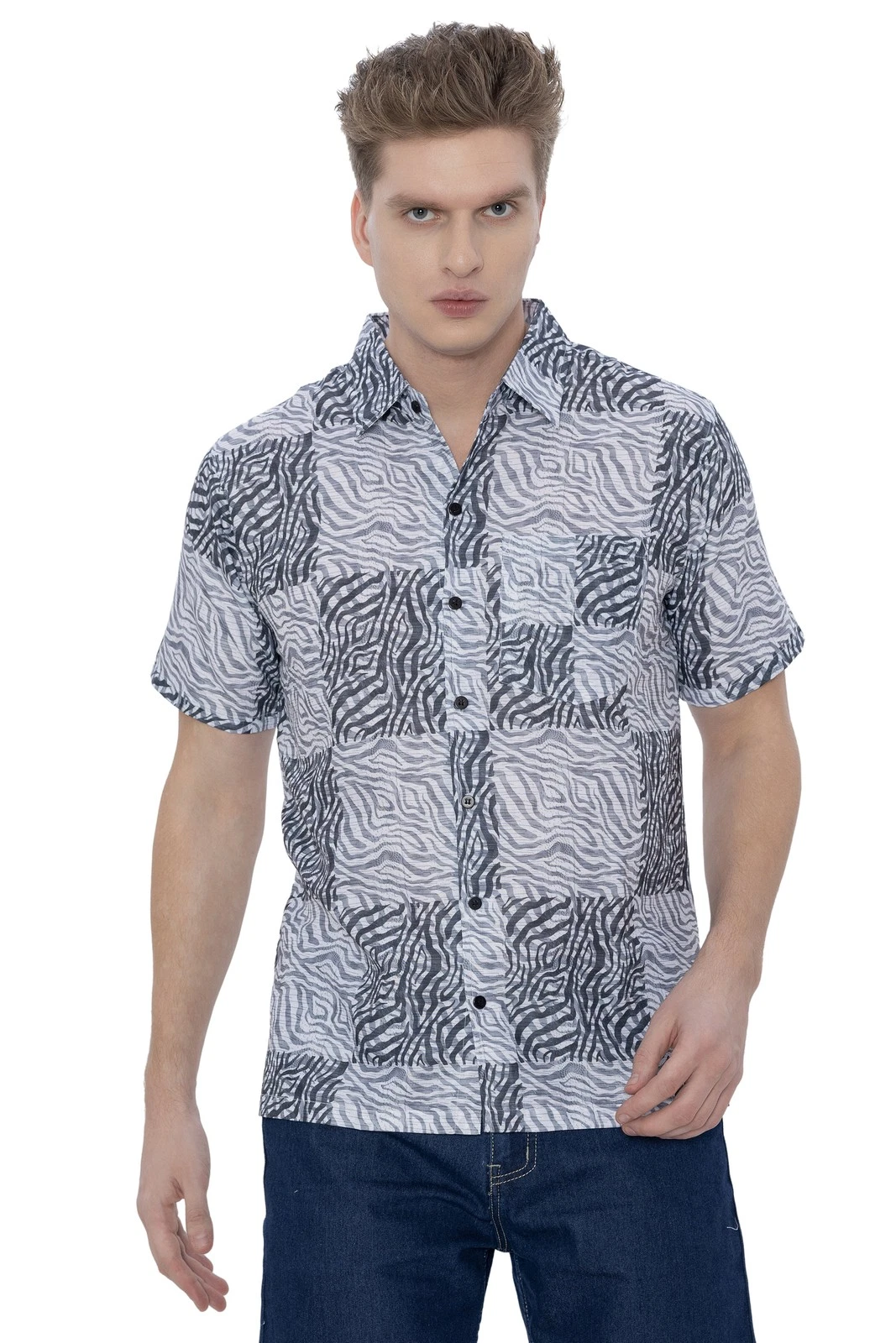 HAPPY BAY Men's Hawaiian Shirts Short Sleeve Button Down Shirt Mens Summer