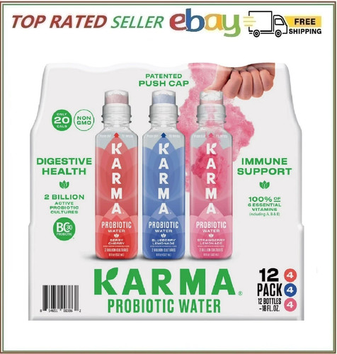 Karma Probiotic Water Variety Pack 18 oz., 12 pk.