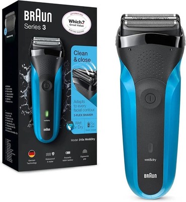 Braun Series 3 310s Wet & Dry Elektrorasierer - Schwarz/Blau