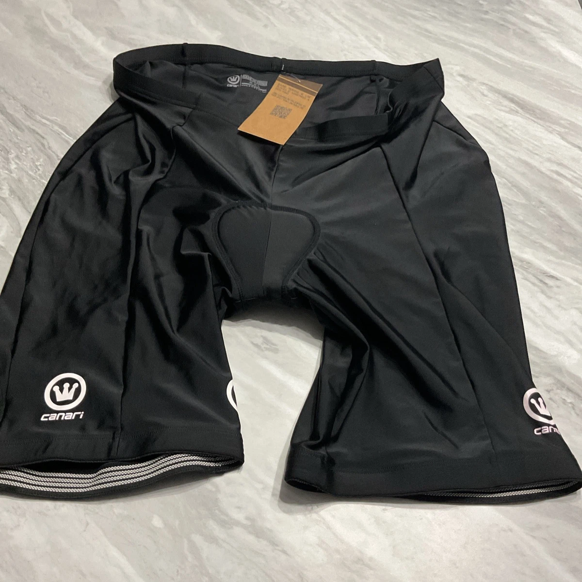 Short De Vélo Femme Canari Pro Gel – Noir – Taille L – Neuf Avec étiquettes – Fabriqué Aux USA