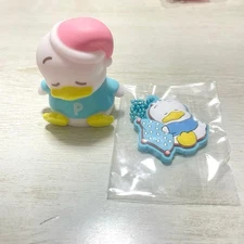 Sanrio Pekkle Duck Mascot Light & Rubber Keychain Set MIB  Cute