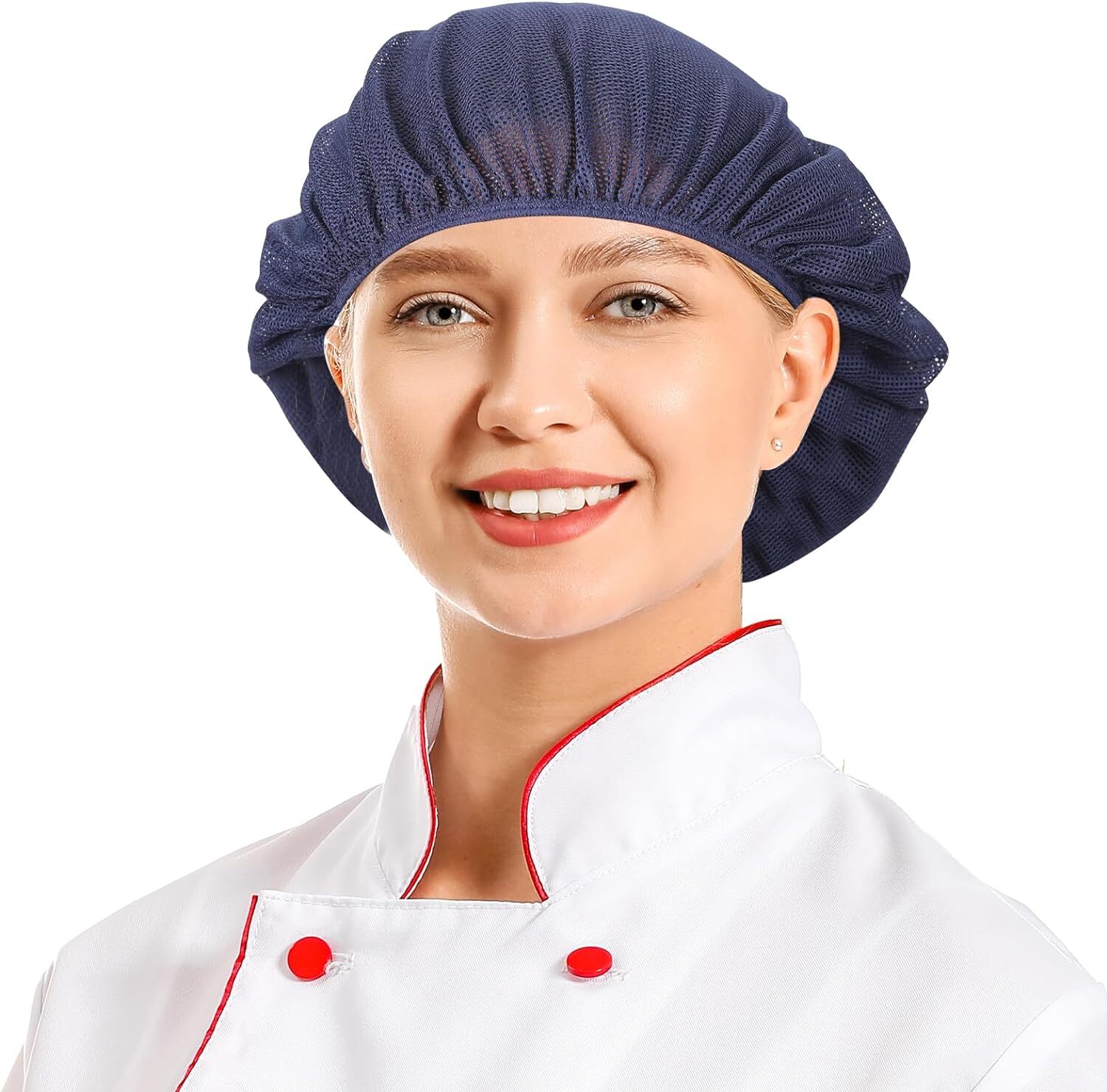 6Pack Chef Hat Kitchen Cooking Cap Food Service Hair Nets One Size