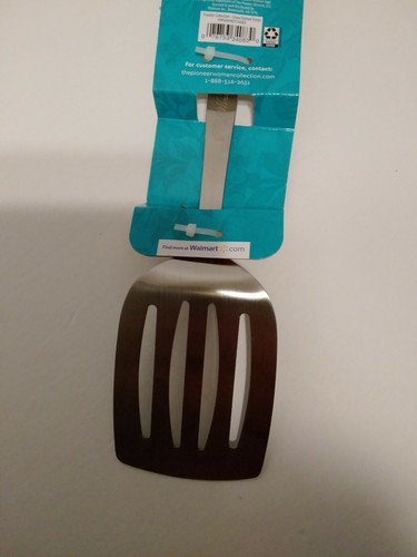 Pioneer Woman Frontier Collection Slotted Turner Stainless Steel with White Hand - Picture 7 of 8