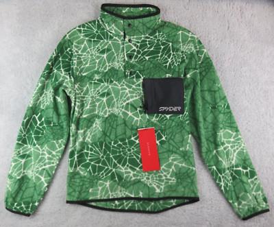 Spyder Elevate Snap Button Lounge Pullover Sweater Green New Size XS Unisex