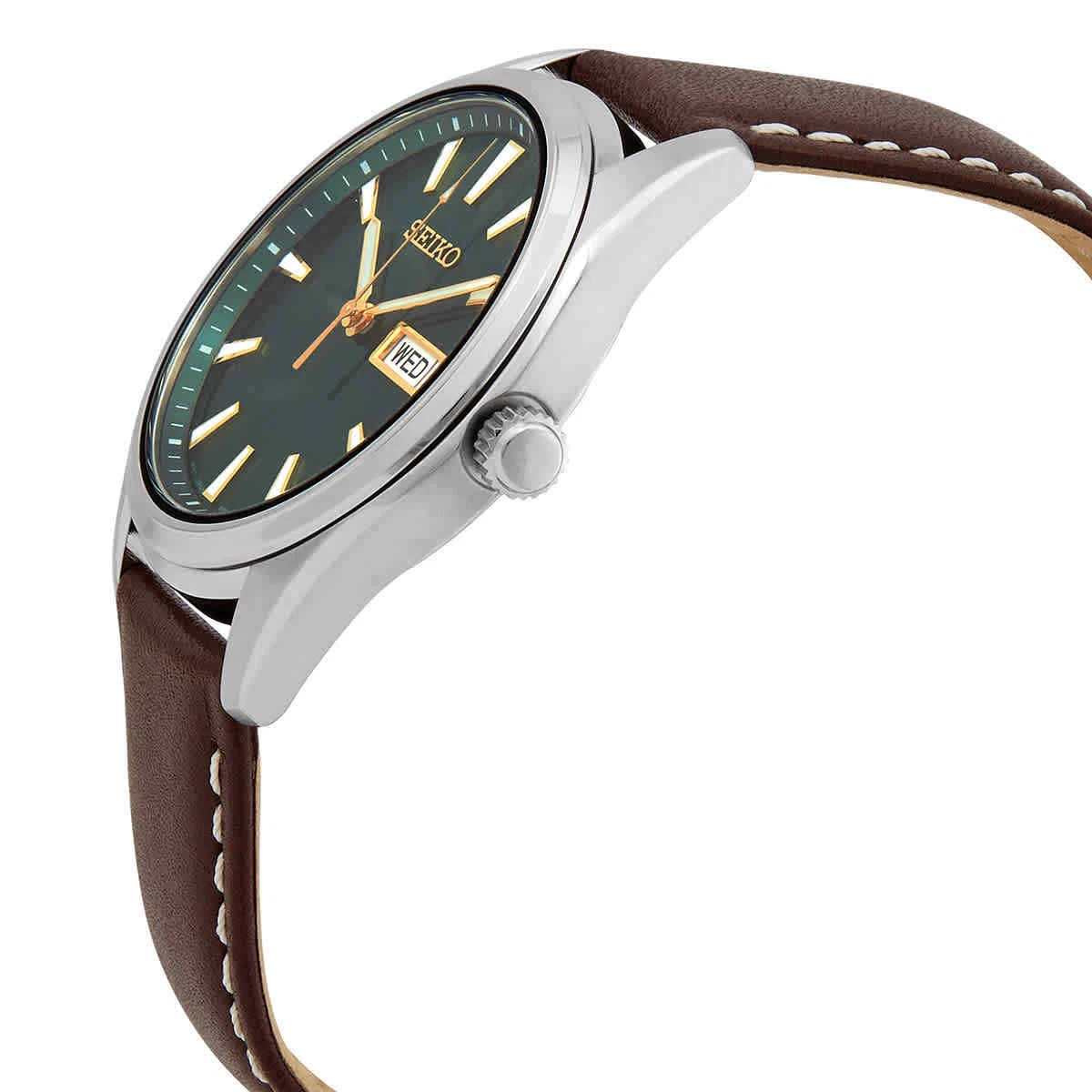 Seiko Neo Classic Quartz Green Dial Men s Watch SUR449P1 eBay