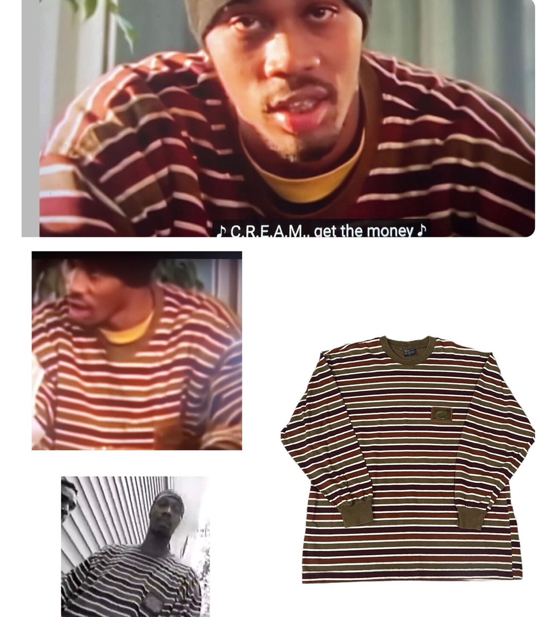 Vintage 90s Wutang RZA Karl Kani Striped Plate Shirt 90s Hip Hop