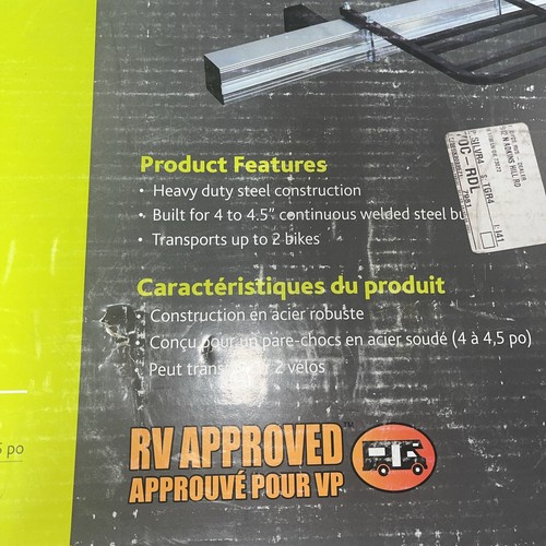 2-Bike RV Bumper Rack,black - Picture 4 of 6