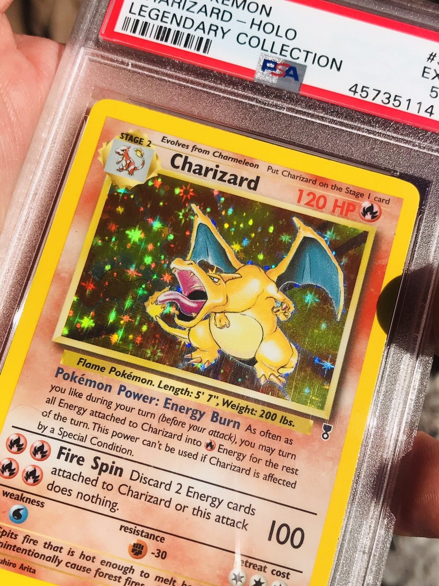 Legendary Collection Charizard Holo Pokemon Base Set #4/102 Art