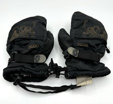 Scott Boys Unisex Tumbler Mittens with heat pocket Black Embroidered M 5.5