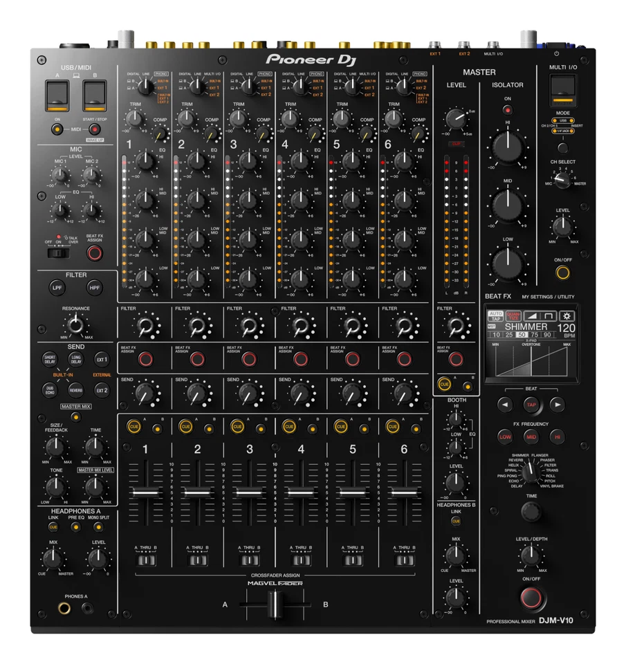 Pioneer DJ DJM-V10 Creative Style 6-Channel Professional DJ Mixer - Image 4 of 4